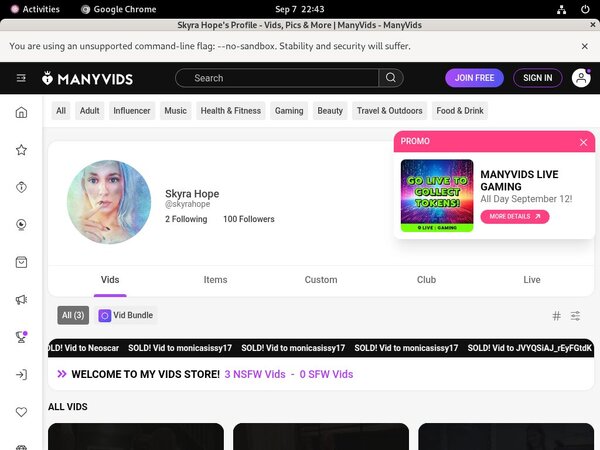 Manyvids.com Free Trial Deal