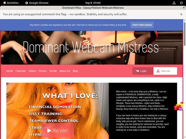 DominantMissClassyFinDomWebcamMistress Limited Offer