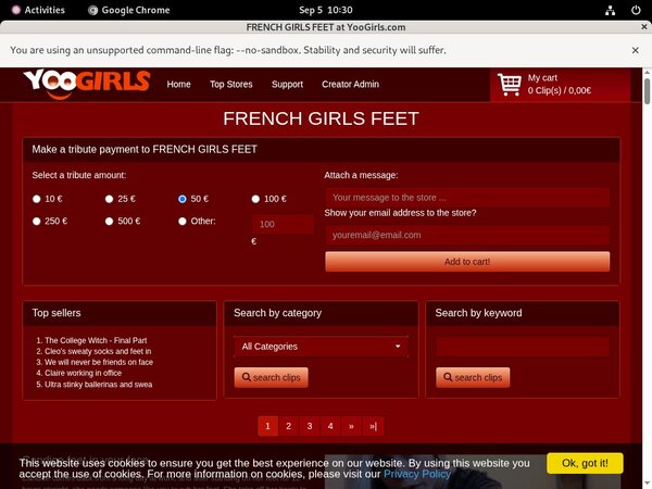FRENCH GIRLS FEET Paysite Discounts