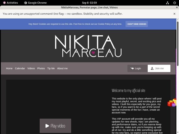 Free Login Nikitamarceau.modelcentro.com