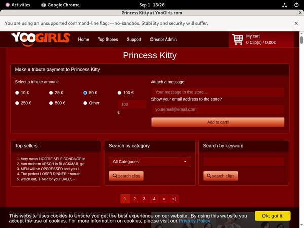 Free Working PrincessKitty Logins