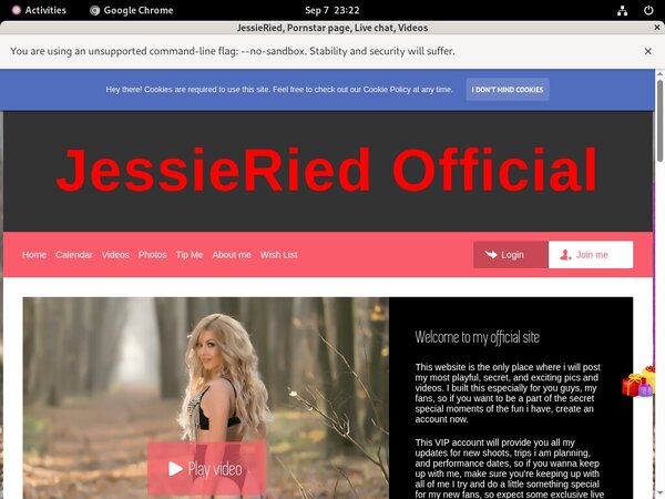 Jessieried.modelcentro.com Channel