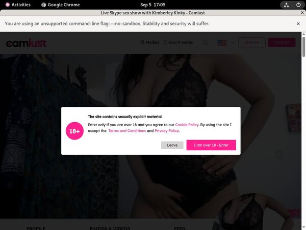 Kimberley Kinky Register Form